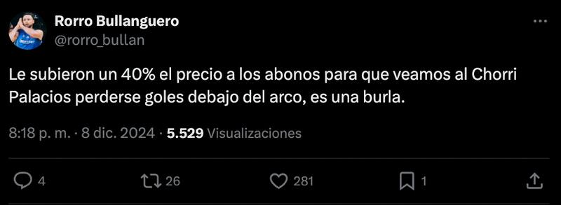 Hinchas de la U explotaron ante la inminente renovación de Palacios.