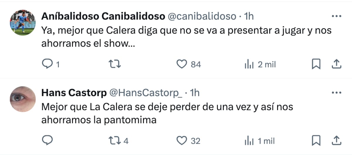 Hinchas de la U furiosos tras reprogramación del duelo entre Unión La Calera y Colo Colo.