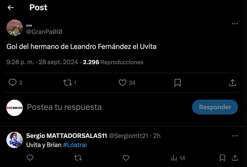 Hinchas de la U piden como nuevo refuerzo a hermano de Leandro Fernández.