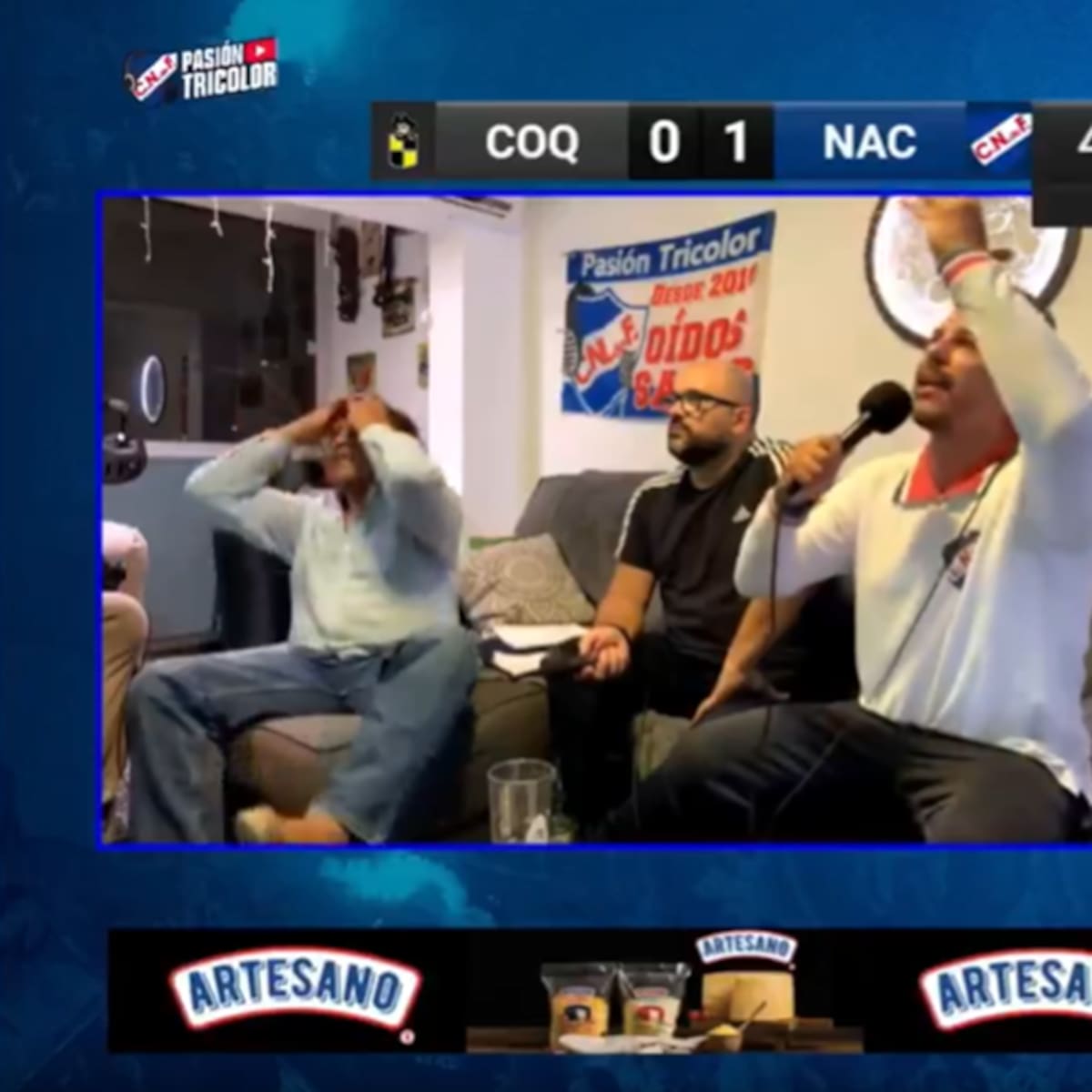 VIDEO | “¡La p...!”: así reaccionaron en vivo hinchas de Nacional al gol en los descuentos de Coquimbo