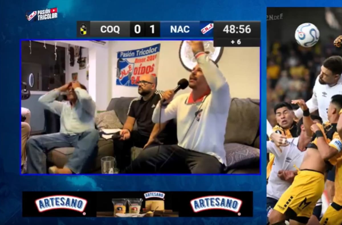 VIDEO | “¡La p...!”: así reaccionaron en vivo hinchas de Nacional al gol en los descuentos de Coquimbo