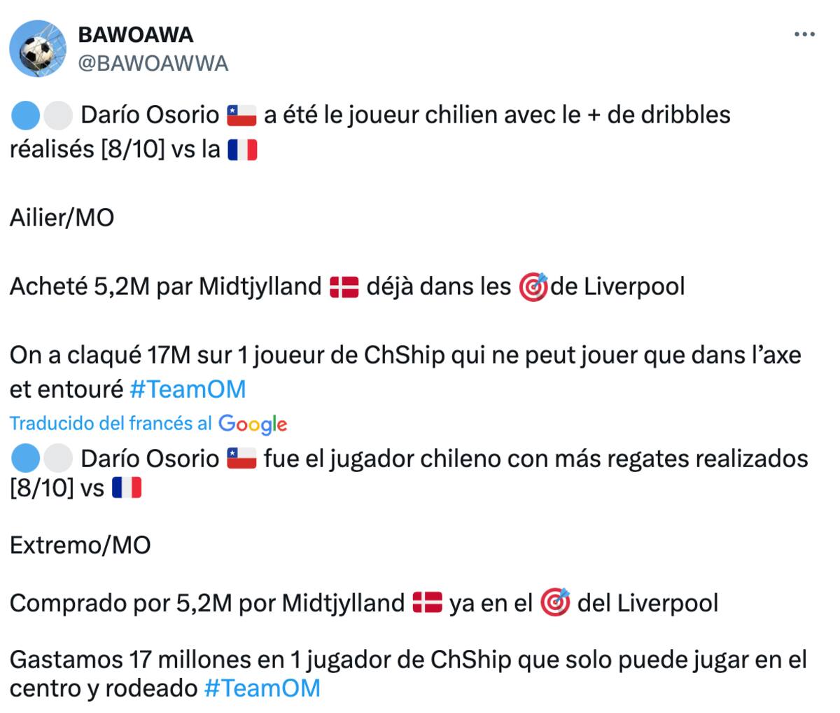 Hinchas de todo el mundo alaban a Darío Osorio