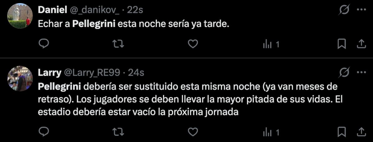 Piden la salida inmediata de Pellegrini.