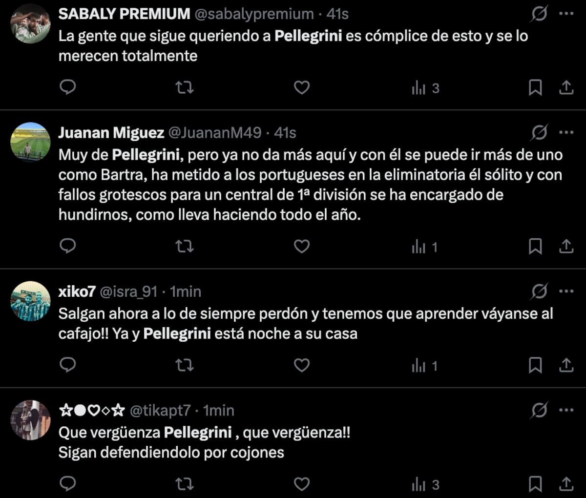 Piden la salida inmediata de Pellegrini.