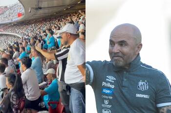 El registro viral de la hinchada del Santos pidiendo por Jorge Sampaoli en pleno partido