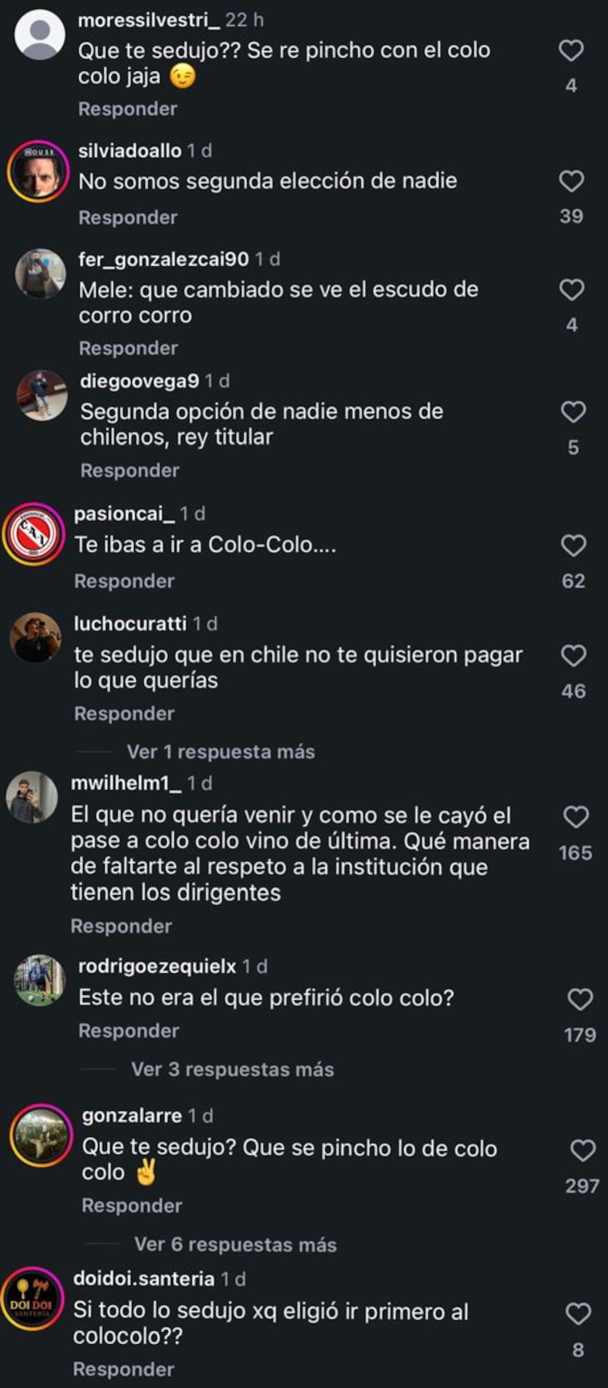 Los fanáticos del Rojo se molestaron con Santiago Mele por sus negociaciones con Colo-Colo.