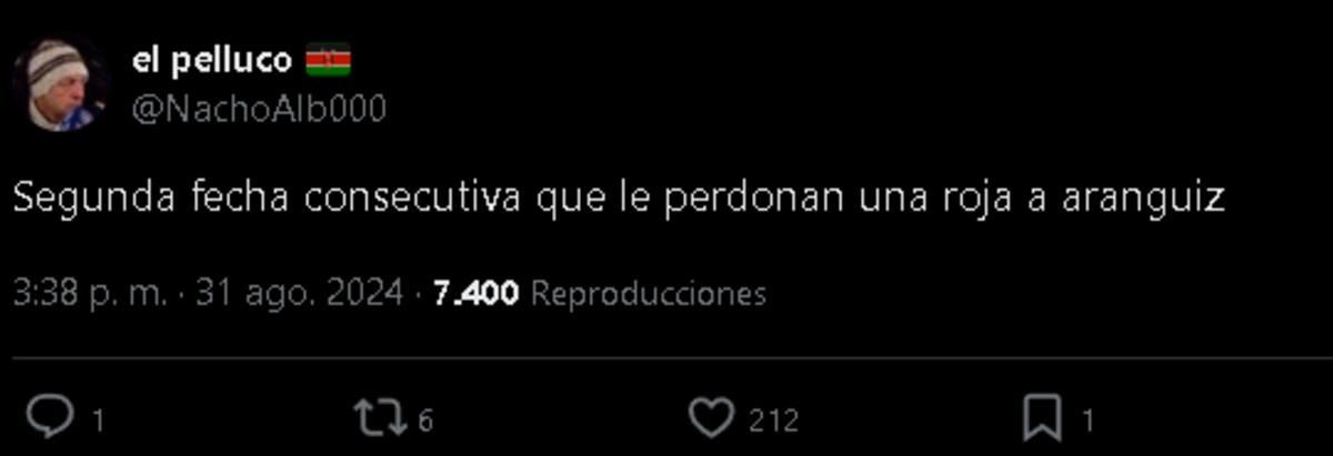 Hinchas reaccionan a las faltas de Aránguiz y Falcón.
