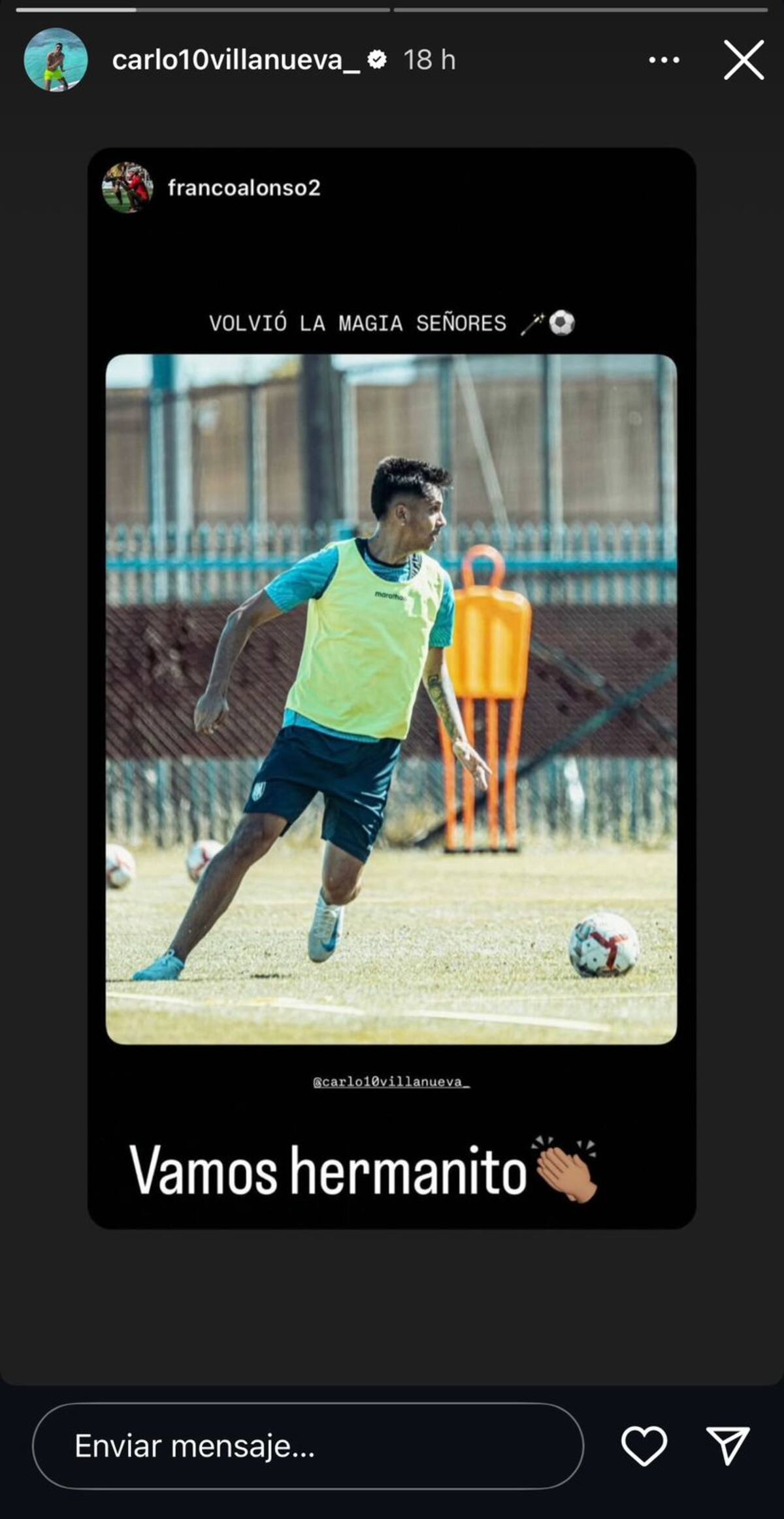 Carlos Villanueva ya realiza los primeros trabajos.