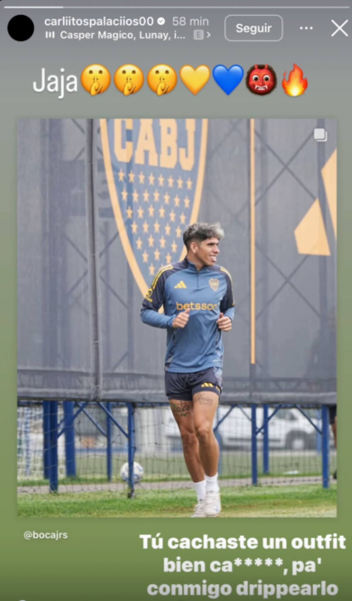 El chileno publicó una foto en su Instagram.