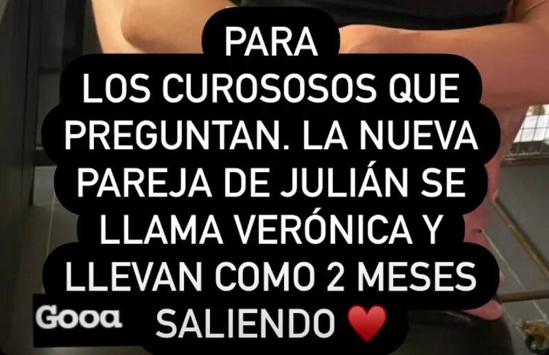 Cecilia Gutiérrez confirmó romance de Julián Elfenbein. Créditos: Instagram