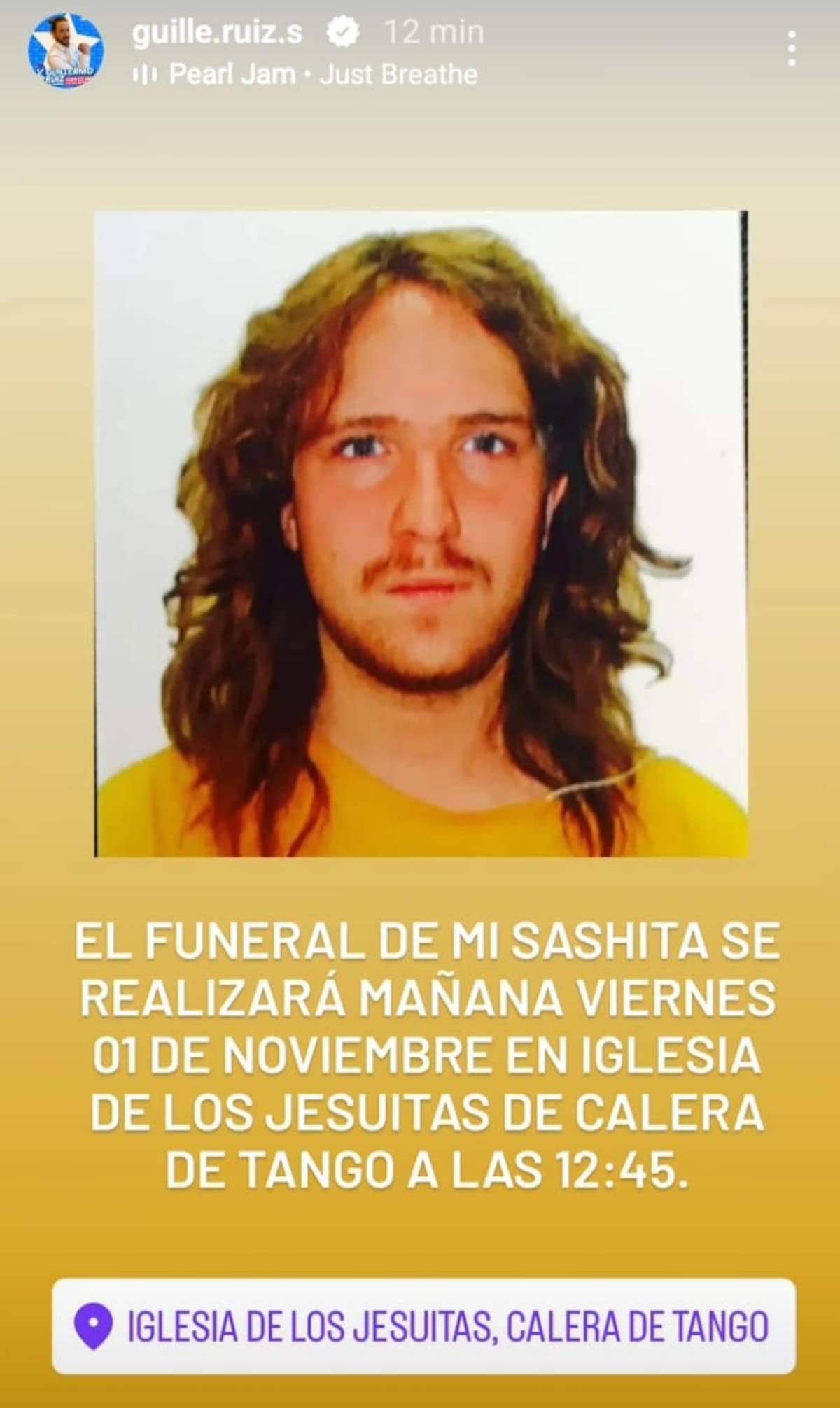 Historia de Guillermo Ruiz. Créditos: Instagram