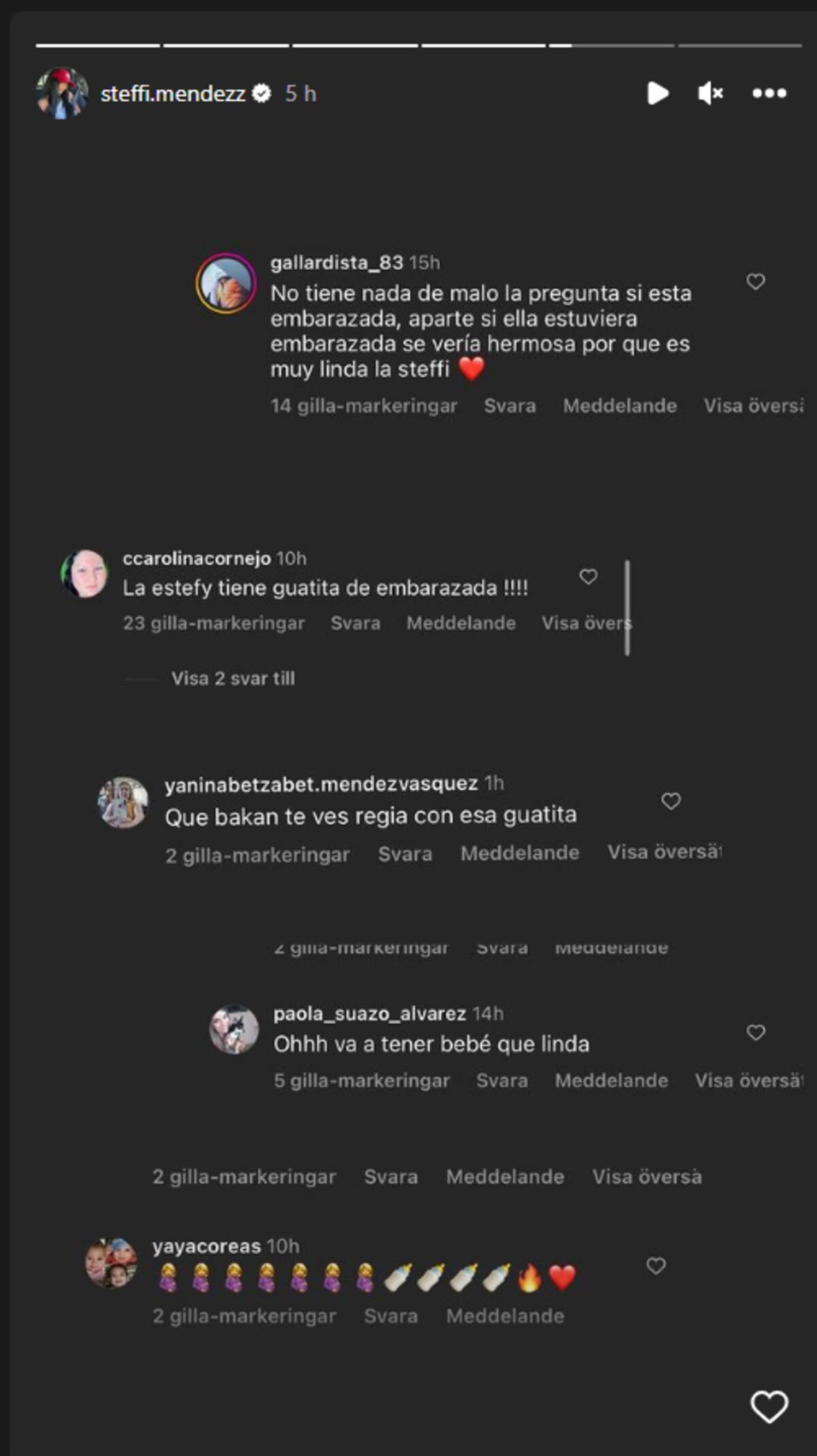 Steffi Méndez aclaró rumores de embarazo por Instagram.