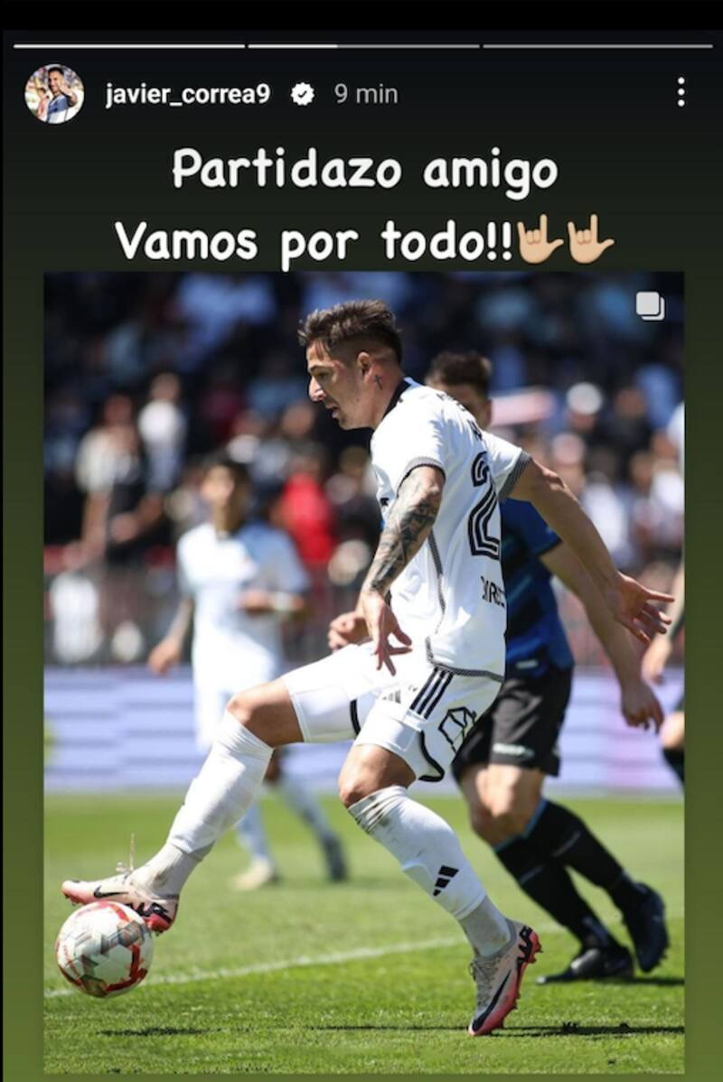 Javier Correa envió apoyo a Paiva.