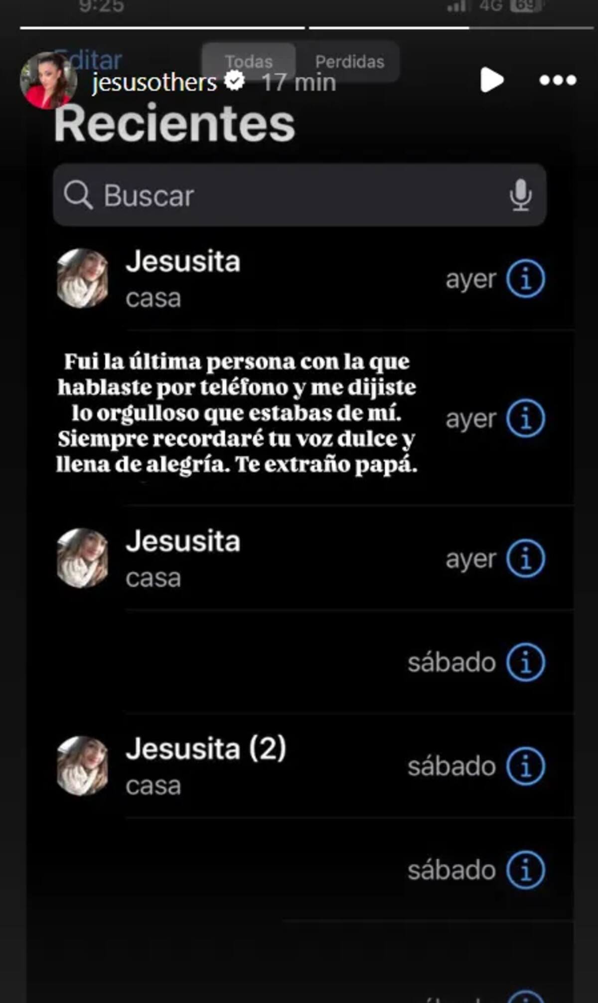 Este fue uno de los mensajes que dejó la intérprete tras la muerte del cirujano.