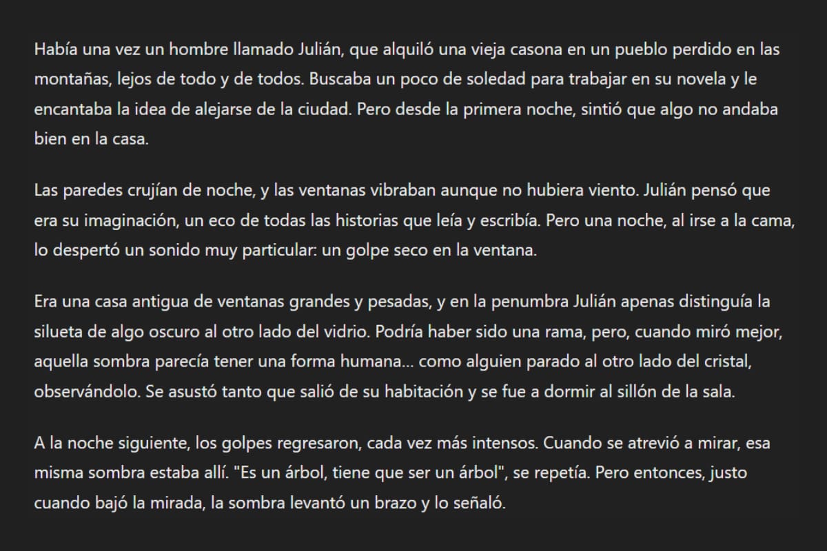 ¿Qué te parece la historia que creó ChatGPT?