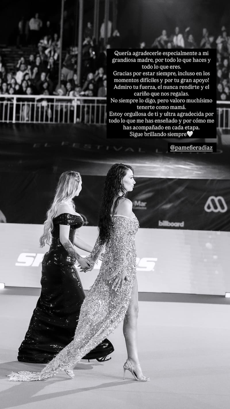 Su recuerdo de la comentada gala del Festival de Viña. Créditos: @trini.neira.