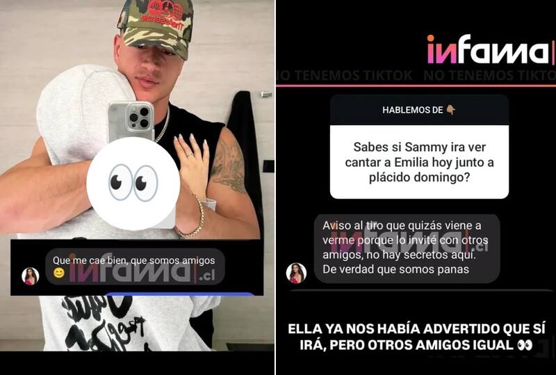 Emilia Dides desmintió romance con Sammis Reyes. Créditos: Instagram