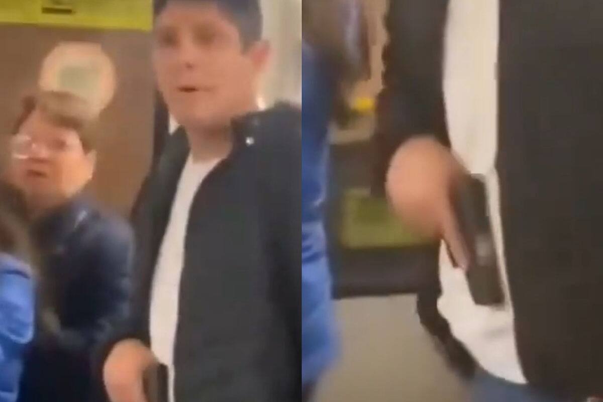 En redes aseguran que amenazó a pasajeros. Créditos: captura video @EricCamposBonta