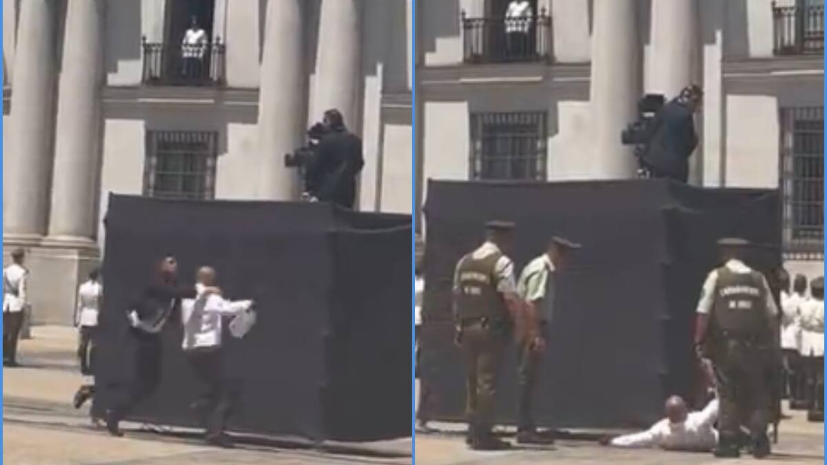 Esto traía en su interior el maletín de la persona detenida durante homenaje a Sebastián Piñera