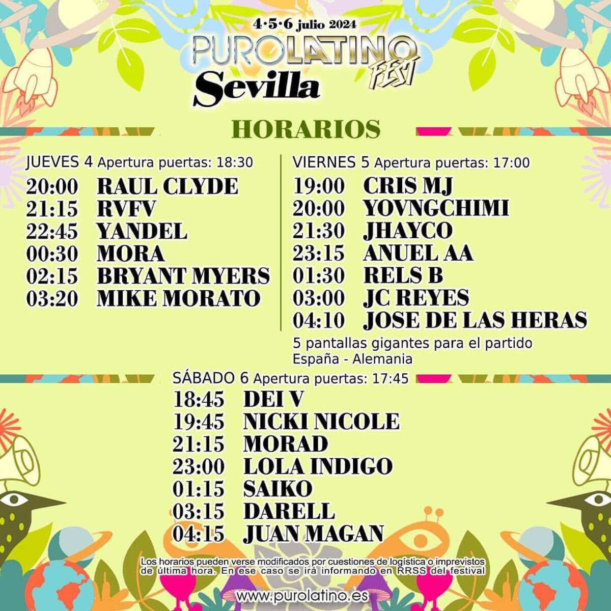 Estos son los artistas que se presentan en el Festival Puro Latino en Sevilla