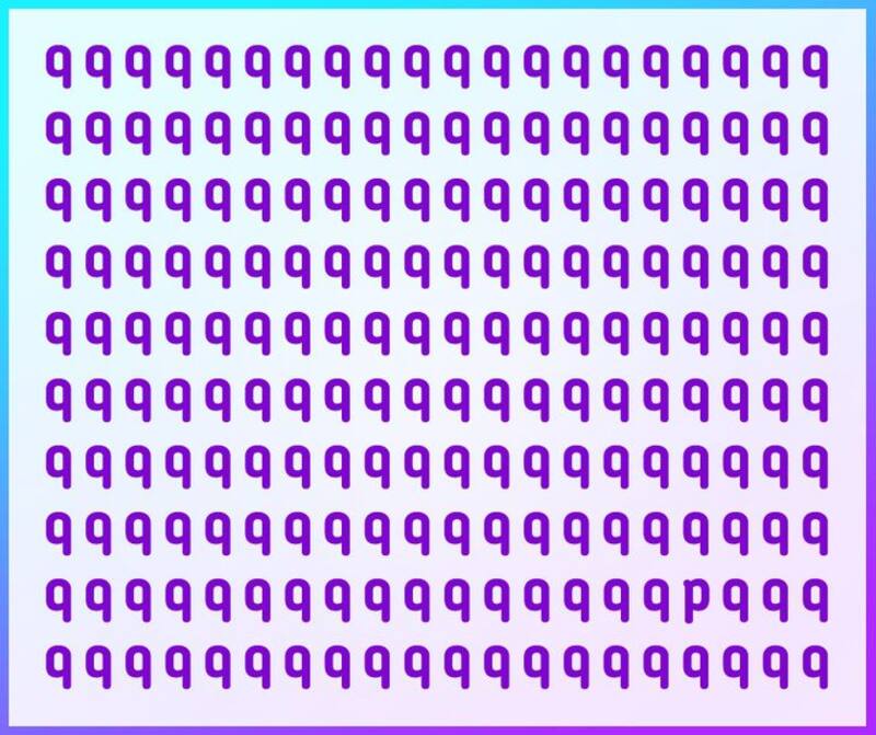 Test Visual: ¿Puedes encontrar la letra oculta entre las "q" de esta imagen? - brightside.me