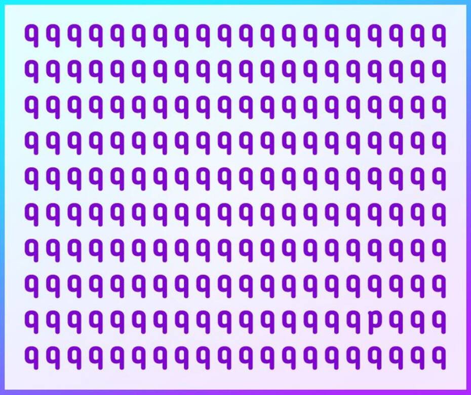 Test Visual: ¿Puedes encontrar la letra oculta entre las "q" de esta imagen? - brightside.me