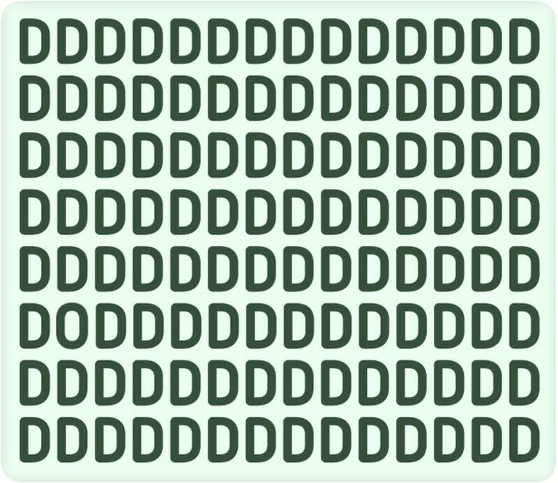 ¿Eres capaz de encontrar la letra diferente en menos de 10 segundos? - brightside.me???