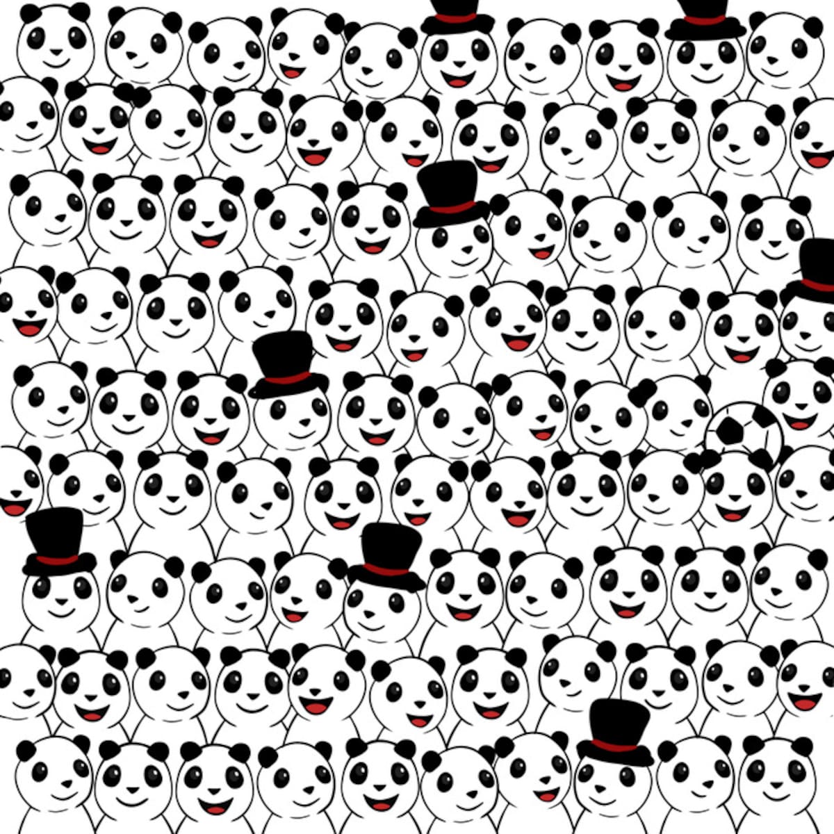 ¿Puedes encontrar la pelota escondida entre los pandas? - brightside.me