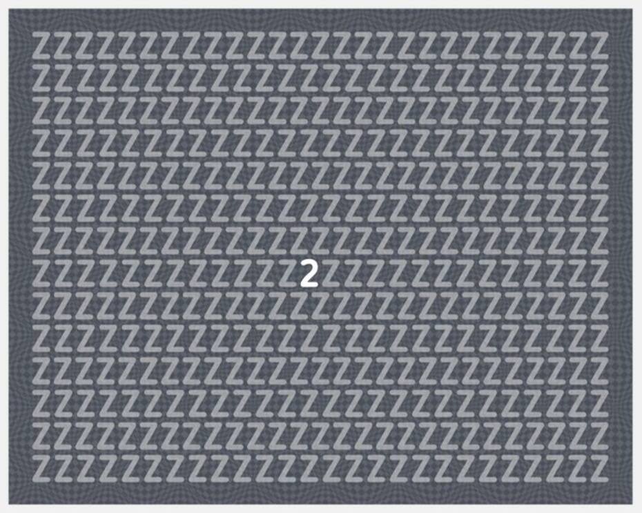 Solución: Test Visual: ¿Puedes encontrar el número escondido entre las letras? Cred: Genial.guru