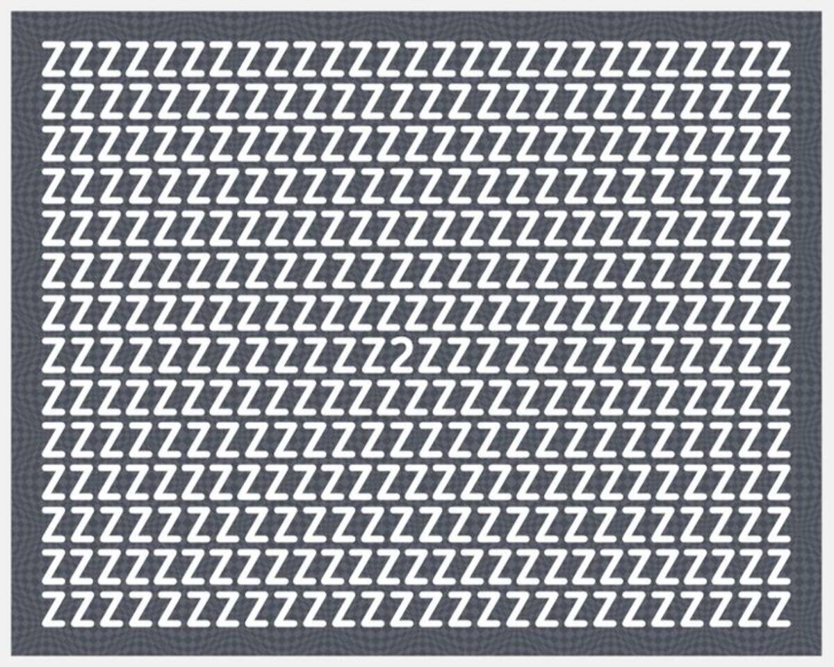 Test Visual: ¿Puedes encontrar el número escondido entre las letras? Cred: Genial.guru