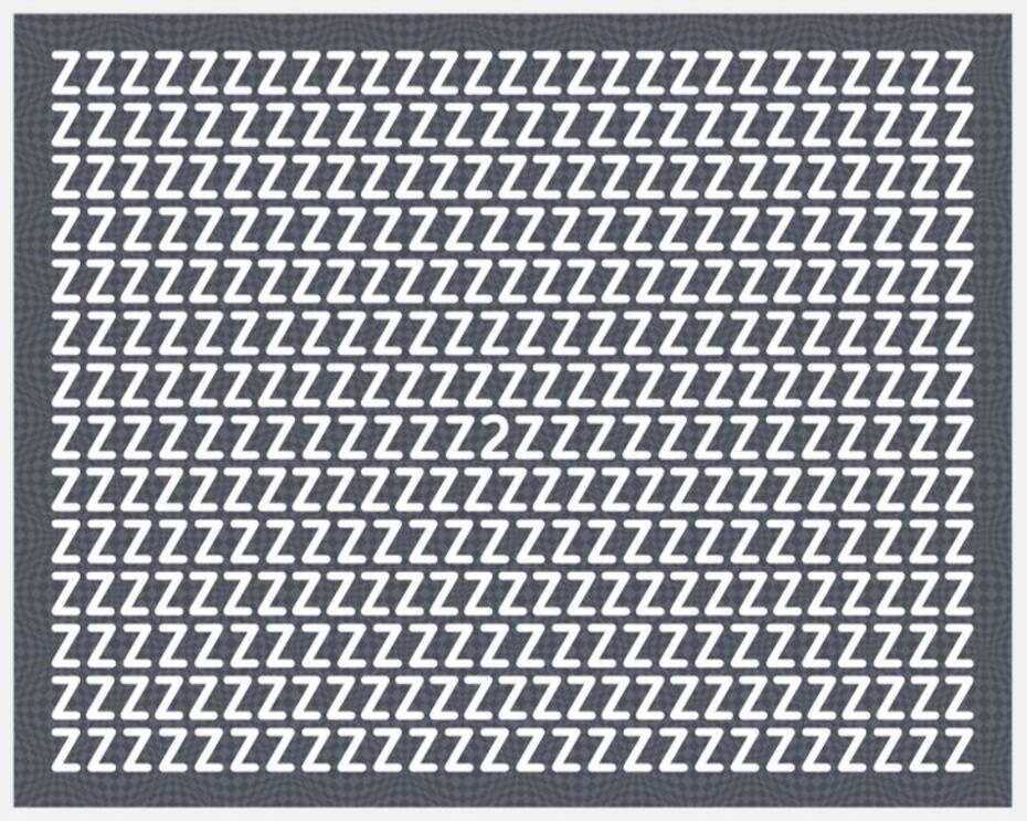 Test Visual: ¿Puedes encontrar el número escondido entre las letras? Cred: Genial.guru
