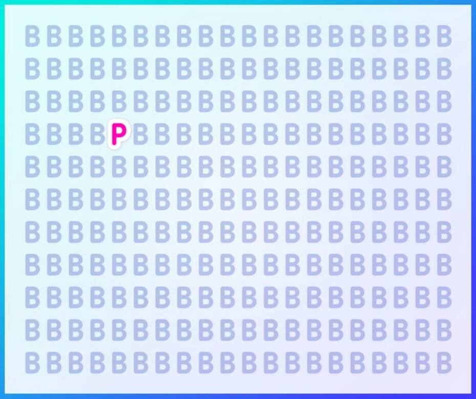 ¿Puedes identificar la letra diferente a la "B" que se oculta en la imagen? - genial guru