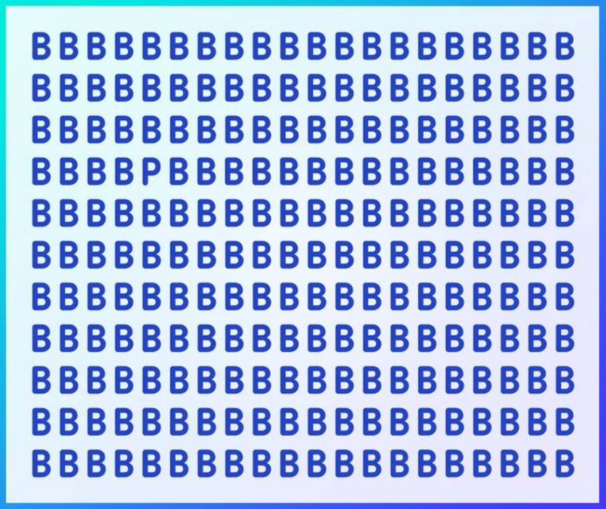 ¿Puedes identificar la letra diferente a la "B" que se oculta en la imagen? - genial.guru