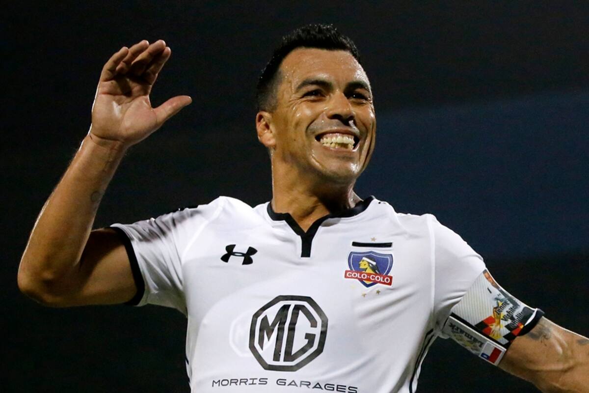 Futbol, Huachipato vs Colo Colo
Novena fecha, campeonato Nacional 2019
El jugador de Colo Colo Esteban Paredes celebra su gol contra Huachipato durante el partido de primera division disputado en el estadio Cap de Talcahuano, Chile.
20/04/2019
Andres Pina/Photosport
Football, Huachipato vs Colo Colo
9th date, 2019 Chilean National Championship
Colo Colo's player Esteban Paredes celebrates after scoring against Huachipato during the first division match held at the Cap stadium in Talcahuano, Chile.
20/04/2019
Andres Pina/Photosport