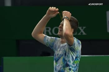 Masters 1000 de Shanghai: Hurkacz salvó un punto de partido para ganarle la final a Rublev