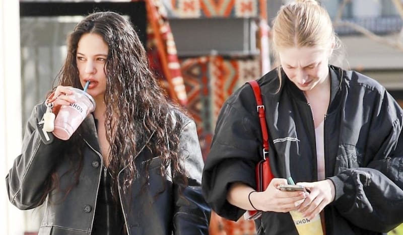 Hunter Schafer y Rosalía son vistas juntas.
