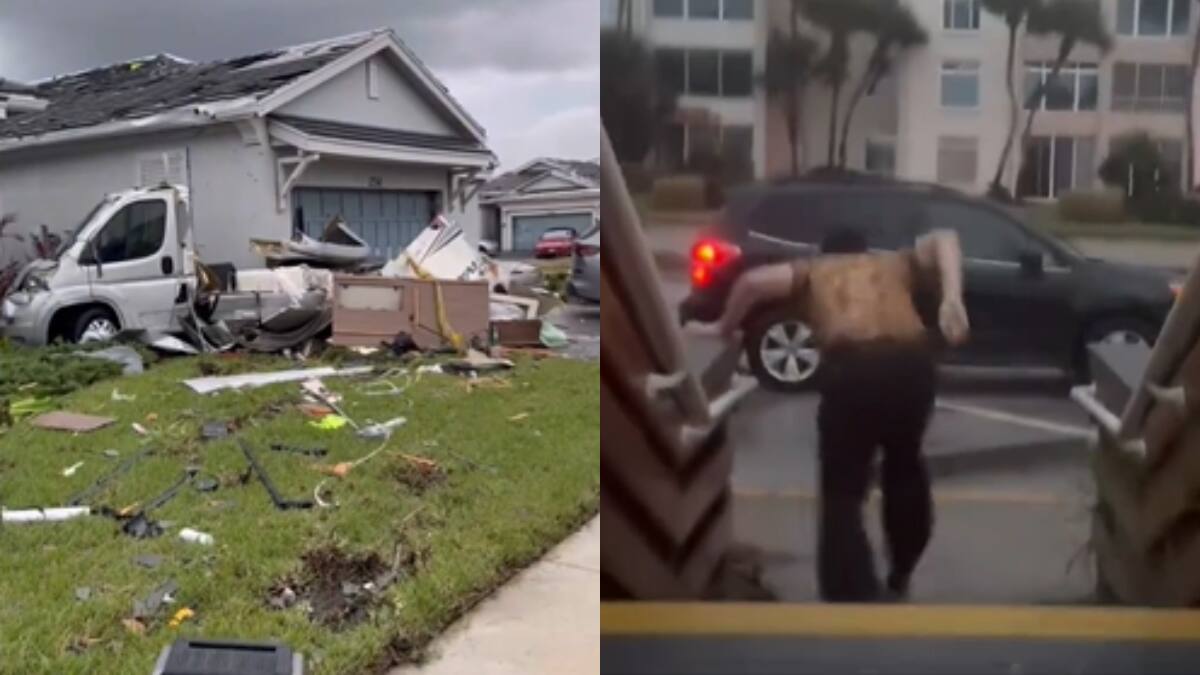 VIDEOS | Así se ve el poderoso paso del Huracán Milton previo a su llegada a Florida