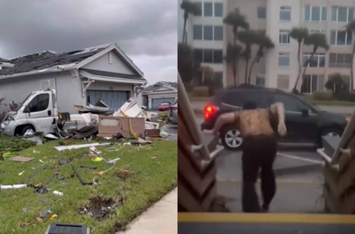 VIDEOS | Así se ve el poderoso paso del Huracán Milton previo a su llegada a Florida
