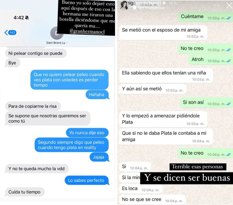 Ignacia Michelson se lanza contra Daniela Bravo. Créditos: Instagram