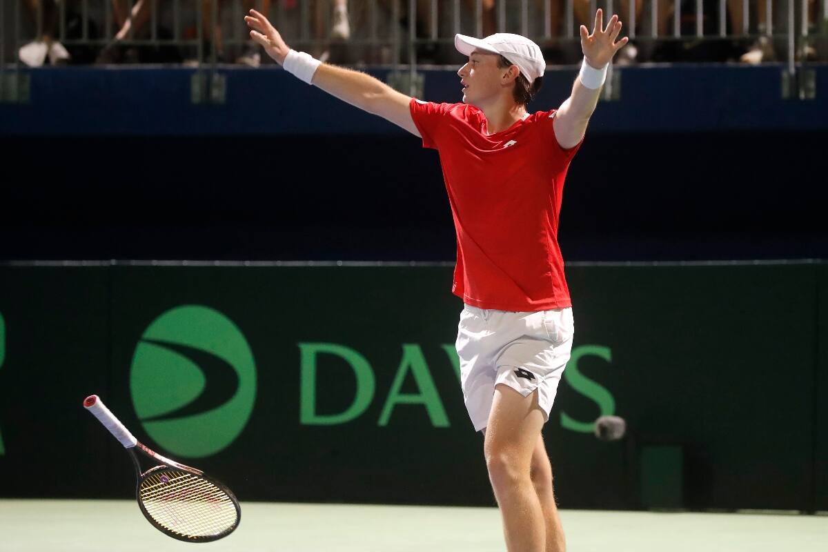 El peruano cuando venció a Nicolás Jarry.