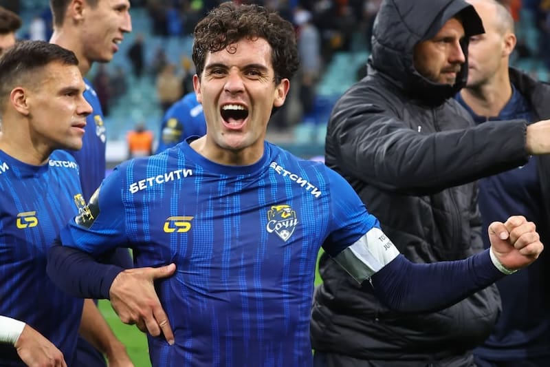 El volante celebra en Sochi. Foto: Sochi