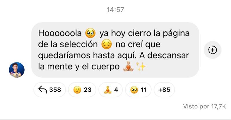El mensaje del central de La Roja.