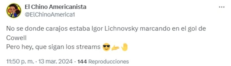 Fue criticado por sus streams