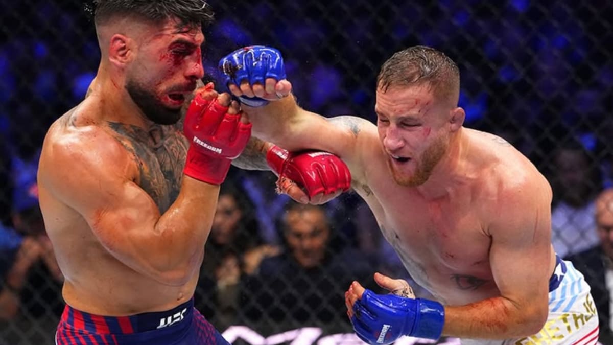 Fin al reinado en UFC: Ilia Topuria perdió el invicto y el título ligero ante Justin Gaethje en la Casa Blanca