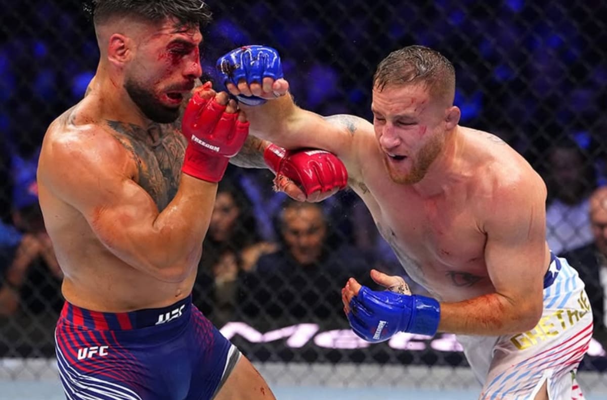 Fin al reinado en UFC: Ilia Topuria perdió el invicto y el título ligero ante Justin Gaethje en la Casa Blanca