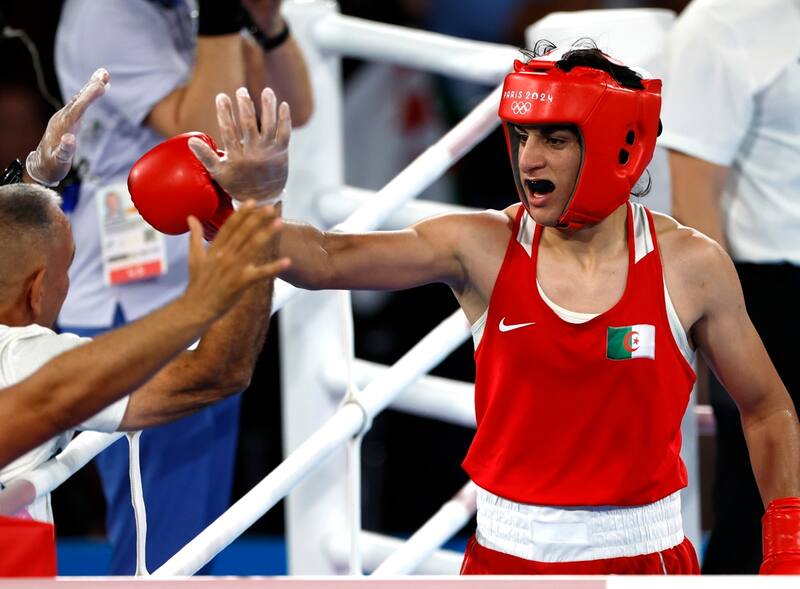 La argelina presentó una denuncia por ciberacoso tras obtener la presea dorada en París 2024. EFE.