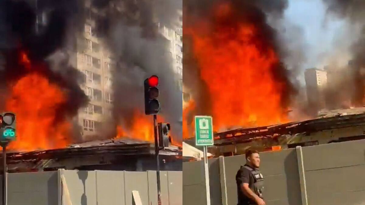 VIDEO | Así se ve el impresionante incendio en Estación Central