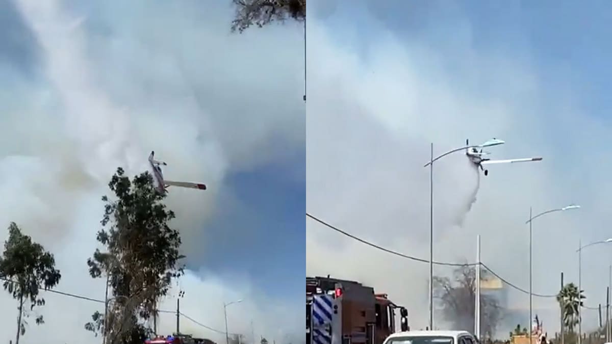 VIDEO | El incendio forestal que causó la alerta roja en San Bernardo y La Pintana