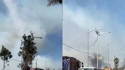 VIDEO | El incendio forestal que causó la alerta roja en San Bernardo y La Pintana