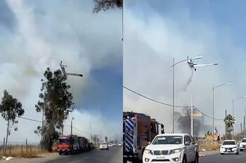 VIDEO | El incendio forestal que causó la alerta roja en San Bernardo y La Pintana